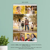 2025 Eenvoudige Aangepaste Fotocollage 4 per maand Kalender