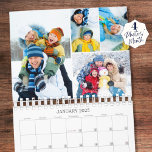 2025 Eenvoudige Aangepaste Fotocollage 4 per maand Kalender<br><div class="desc">Creëer uw eigen gepersonaliseerde fotocollage-agenda met 4 afbeeldingen per maand (53 totale foto's inclusief coverfoto's) met behulp van deze eenvoudige, eenvoudig te uploaden fotocollage-sjabloon voor elke maand. Ideaal om favoriete familie-, kinder en huisdierenfoto's te laten zien of om het hele jaar door van je afbeeldingen te genieten. KALENDEROPTIES: weergegeven in...</div>