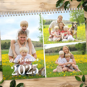 2025 Eenvoudige Gepersonaliseerde Fotocollage Maan Kalender
