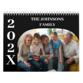 2025 Eenvoudige moderne aangepaste foto's Familie Kalender (Hoes)