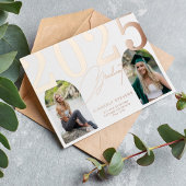 2025 Elegant afstuderen foto afstuderen Folie Uitnodiging