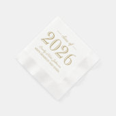 2025 Elegant Antiek Goud Custom Afstuderen Servet (Hoek)