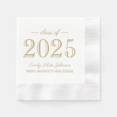 2025 Elegant Antiek Goud Custom Afstuderen Servet (Voorkant)