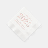 2025 Elegant Roos Goud Custom Afstuderen Servet (Hoek)