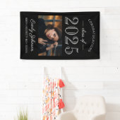 2025 Elegant Zwart Grijs Custom Afstuderen Banner (Insitu)