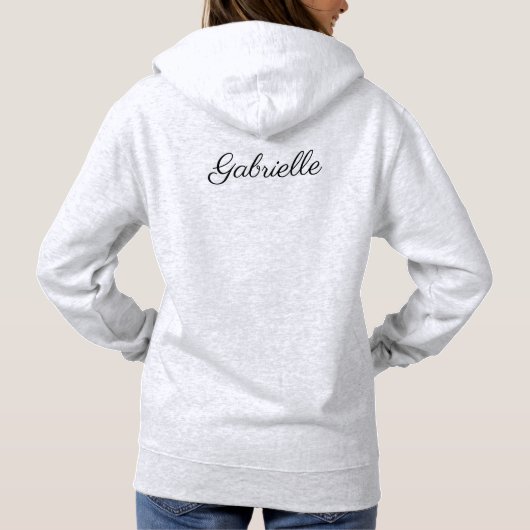 2025 Elegant Zwart-wit Custom Afstuderen Hoodie (Achterkant)
