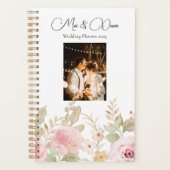 2025 Elegante Bloembruiloft gepersonaliseerde brui Planner (Voorkant)