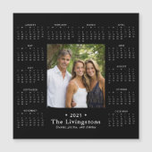 2025 Elegante Familie Fotokalender Magneet (Voorkant)