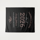 2025 Elegante Roze Goud Zwarte Op Maat Gemaakte Af Wandkleed (Voorkant (horizontaal))