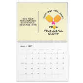 2025 Elk jaar PICKLEBALL Kalender (Mar 2027)