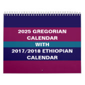 2025 Ethiopische en Gregoriaanse kalender Kies Lan (Hoes)