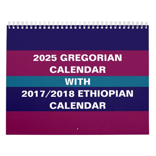 2025 Ethiopische en Gregoriaanse kalender Kies Lan (Hoes)