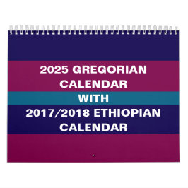2025 Ethiopische en Gregoriaanse kalender Kies Lan