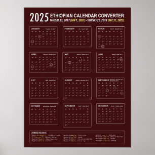 2025 Ethiopische kalender Converter Poster