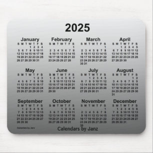 2025 Faded witte kalender van Janz Muismat