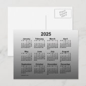 2025 Faded witte minikalender van Janz Briefkaart (Voorkant / Achterkant)