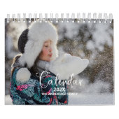 2025 Familie Aangepaste Foto Chic Kalligrafie Kale Kalender (Hoes)