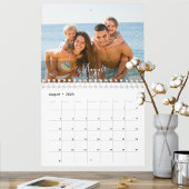 2025 Familie Aangepaste Foto Chic Kalligrafie Kale Kalender