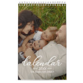 2025 Familie Aangepaste Foto Chic Script Agenda Kalender (Hoes)