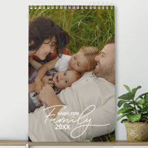 2025 Familie Aangepaste Foto Chic Script Agenda