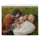 2025 Familie Aangepaste Foto Chic Script Agenda Kalender (Hoes)