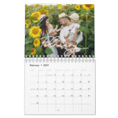 2025 Familie Aangepaste Foto Chic Script Agenda Kalender (Feb 2027)