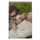 2025 Familie Aangepaste Foto Chic Script Agenda Kalender (Hoes)
