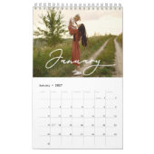 2025 Familie Aangepaste Foto Chic Script Agenda Kalender (Jan 2027)