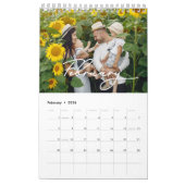 2025 Familie Aangepaste Foto Chic Script Kalender (Feb 2026)