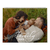 2025 Familie Aangepaste Foto Chic Script Kalender (Hoes)