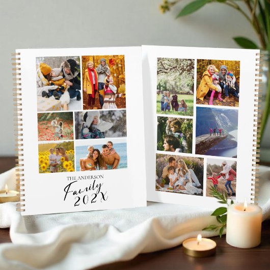 2025 Familie Aangepaste Fotocollage Planner