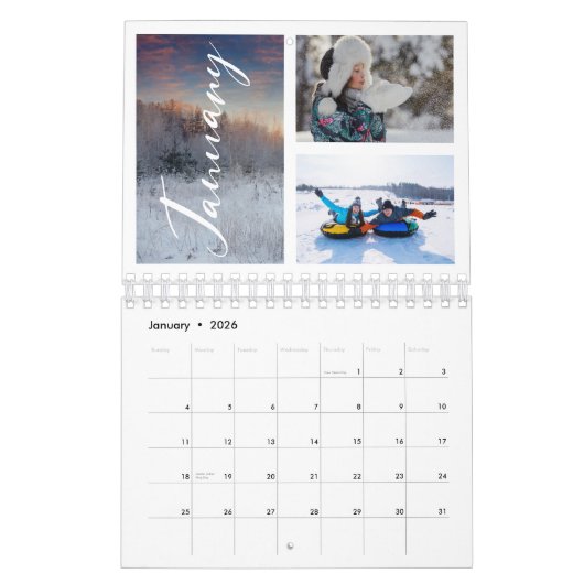 2025 Familie Custom Photo Collage Kalender (Jan 2026)