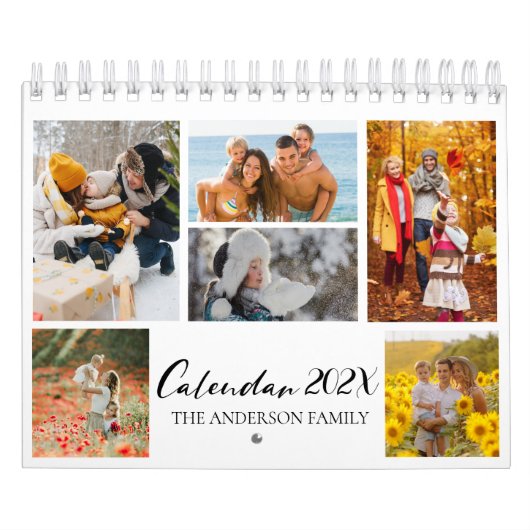 2025 Familie Custom Photo Collage Kalender (Hoes)