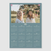 2025 Familie Fotokalender Magneet Groen (Voorkant)