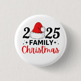 2025 Familie Kerstmis Ronde Button 3,2 Cm