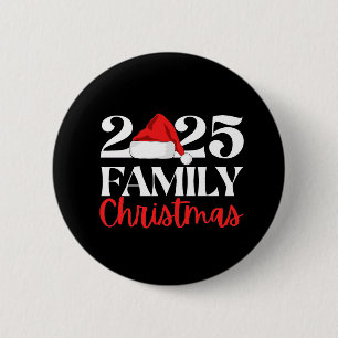 2025 Familie Kerstmis Ronde Button 5,7 Cm