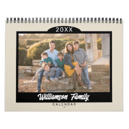 2025 Familiefoto Modern Minimalist Kalender