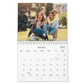 2025 Family Custom Photo Chic Script Kalender (Jan 2027)