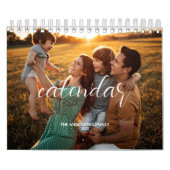 2025 Family Custom Photo Chic Script Kalender (Hoes)