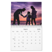 2025 Family Custom Photo Chic Script Kalender (Mar 2026)