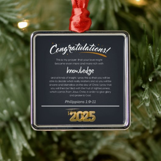 2025 Filippenzen 1:9-11 Christelijk Metalen Ornament (Boom)