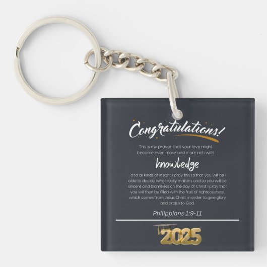 2025 Filippenzen 1:9-11 Christelijk Sleutelhanger (voorkant)