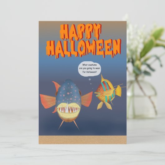 2025 FishFolkArt Halloween Card (Staand voorkant)