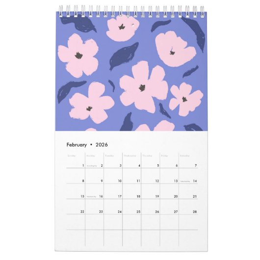 2025 Floral Small Kalender (Feb 2026)