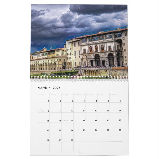 2025 Florence Kalender (Mar 2026)