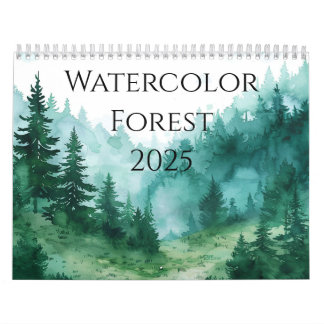 2025 Forest Waterverven Kalender: Een Jaar van Ser Kalender