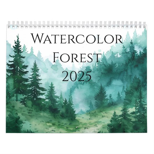 2025 Forest Waterverven Kalender: Een Jaar van Ser Kalender (Hoes)