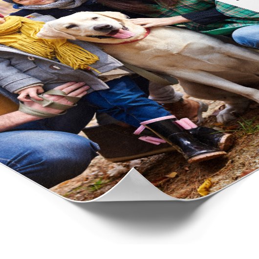 2025 Foto 12 maanden Gepersonaliseerde Nieuwjaarsk Poster (Hoek)