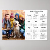 2025 Foto 12 maanden Gepersonaliseerde Nieuwjaarsk Poster (Voorkant)