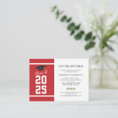 2025 foto Afstuderen uitnodiging Informatiekaartje (Staand voorkant)